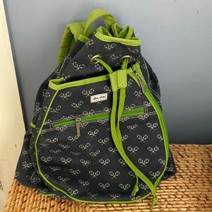 Ame & Lulu drawstring tennis racquet backpack